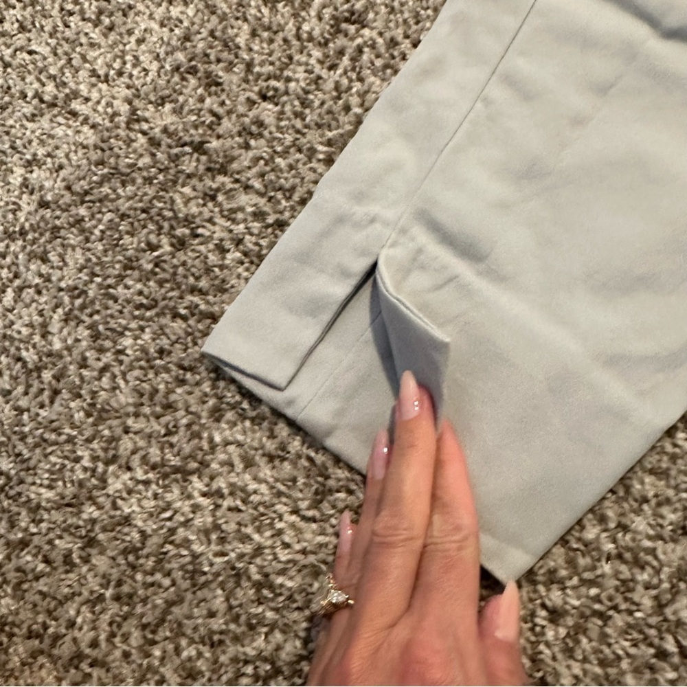 Willi Smith Women’s Side-Zip Split Hem Ankle Length Work Pants in Light Gray, 6 - Picture 10 of 11
